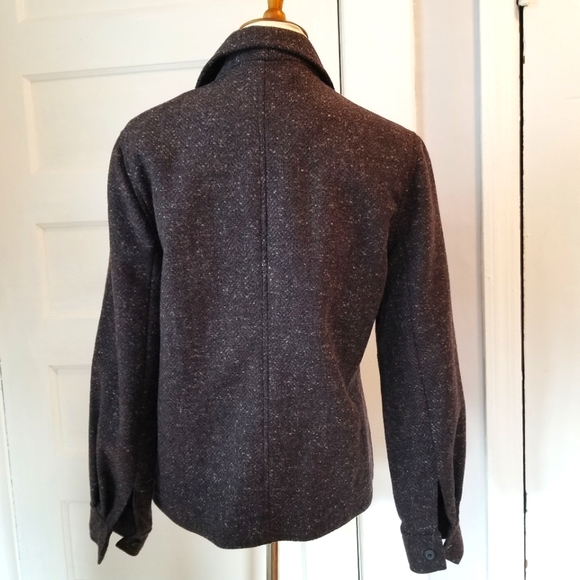 Aeropostale Brown Wool Blend Zip Front Jacket, Size M - Picture 3 of 16